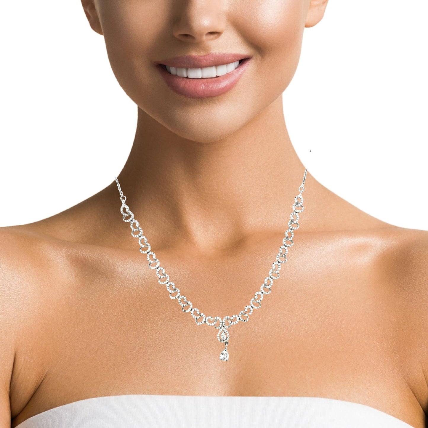 Graceful Loop Charm Necklace Set