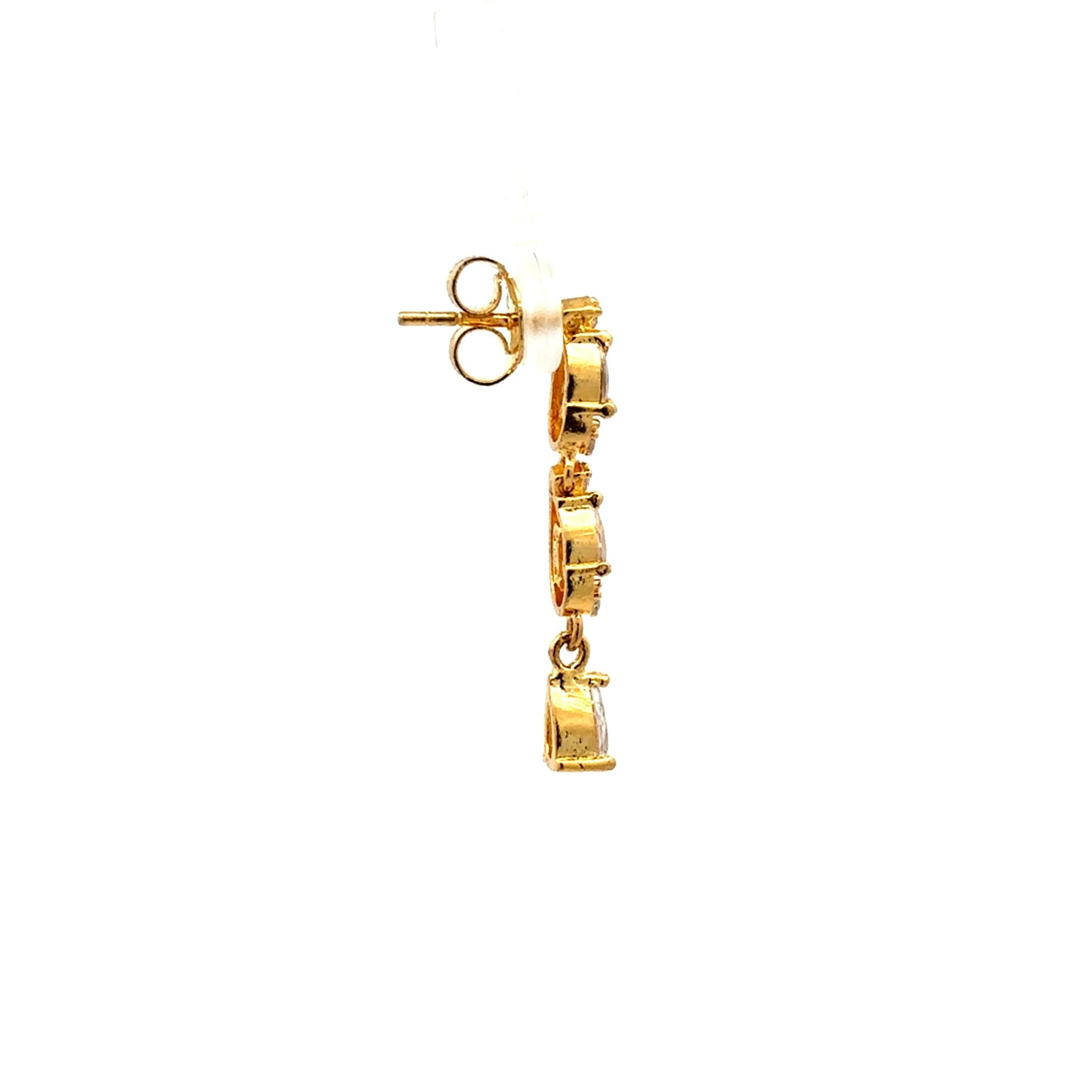 Delicate Gold Crystal Drop Necklace Set
