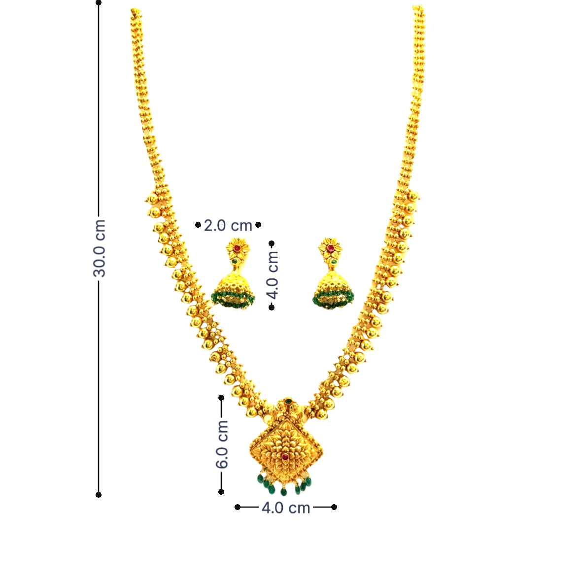 Beautiful Gold Plated Necklace & Jhumka Set