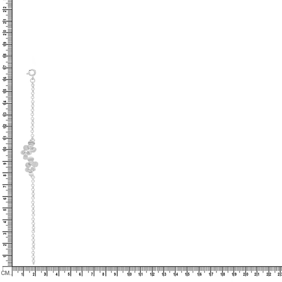 925 Sterling Silver Elegant Flower Silver Bracelet