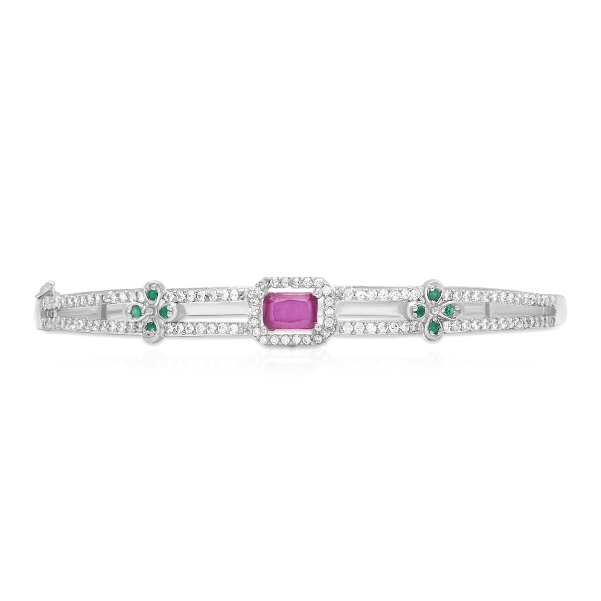 Silver Glow Gemstone Bracelet