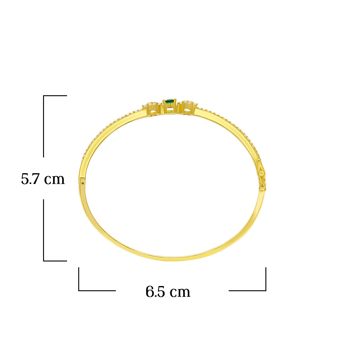 Emerald Glow Gold Bracelet