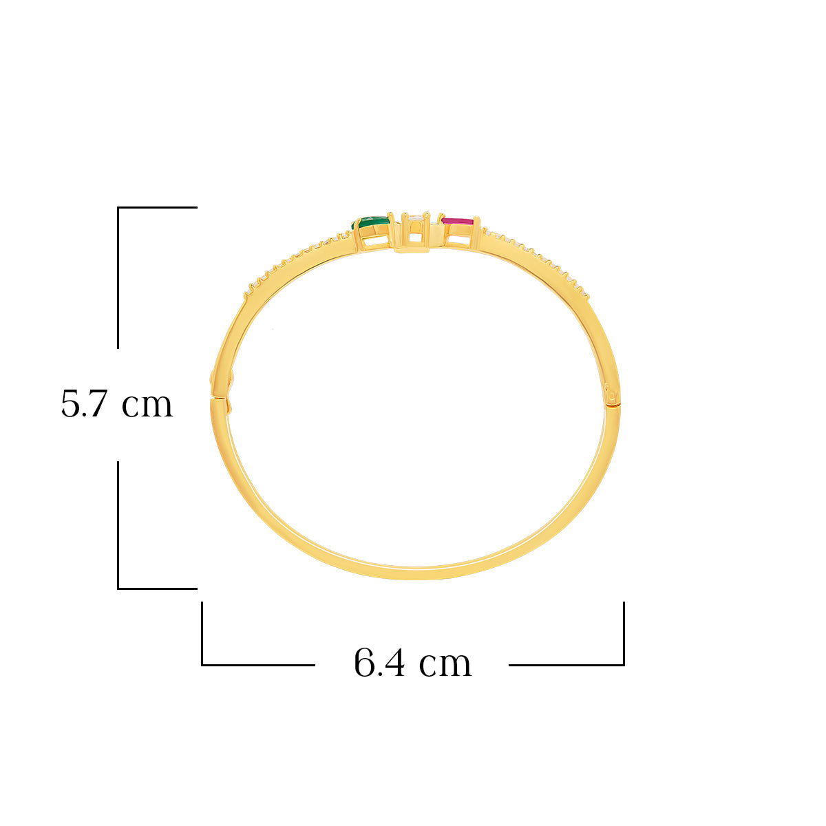 Subtle Shine Dual Gem Gold Plated Bracelet