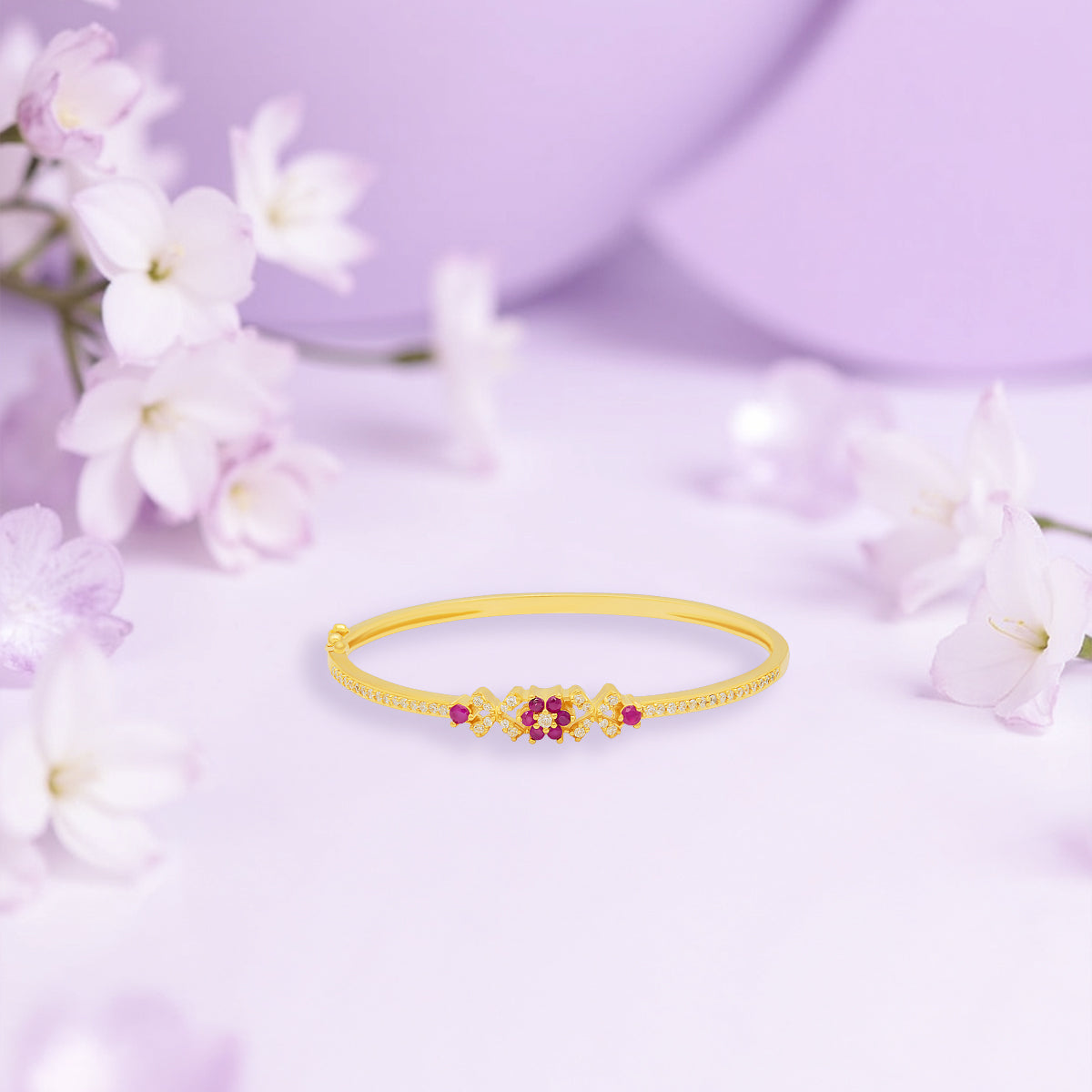 Radiant Pink Gem Bracelet