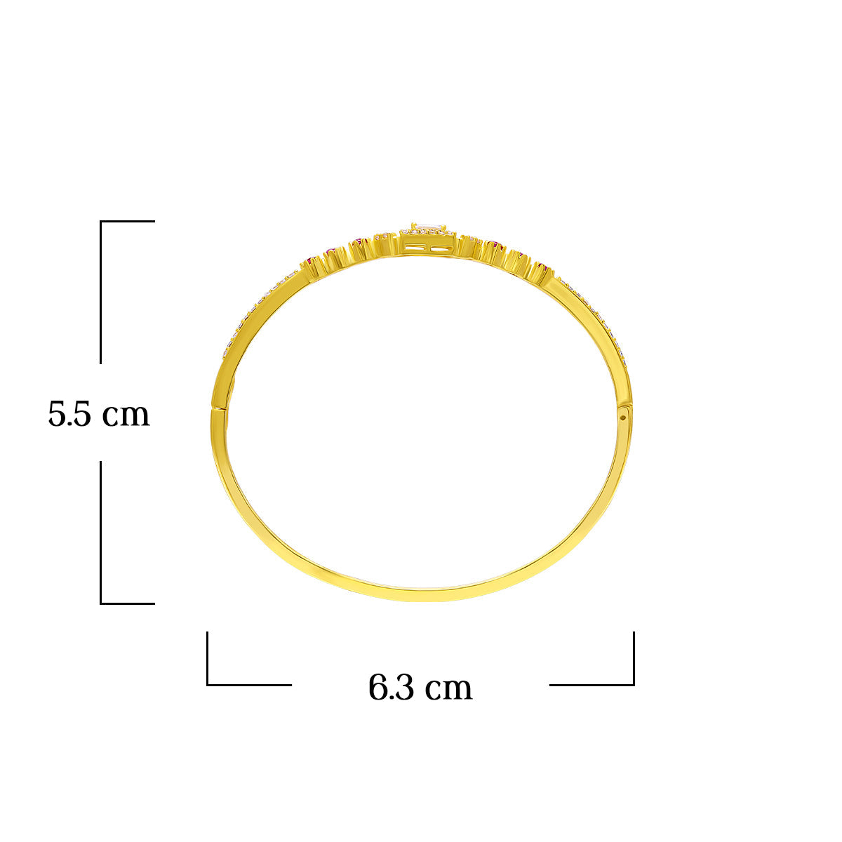 Classic Ruby-Studded Gold Bracelet