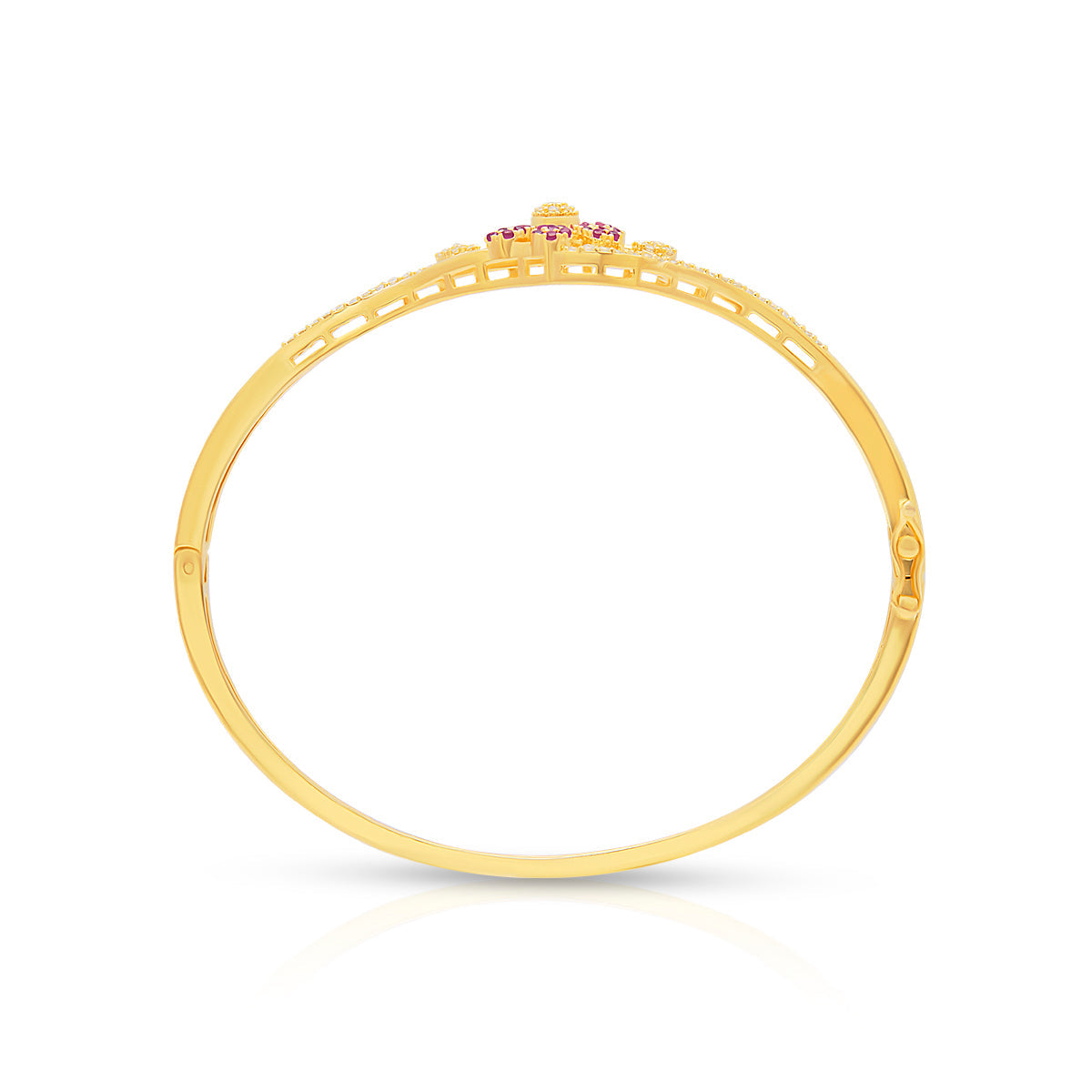 Charming Flower Motif Gold Bracelet