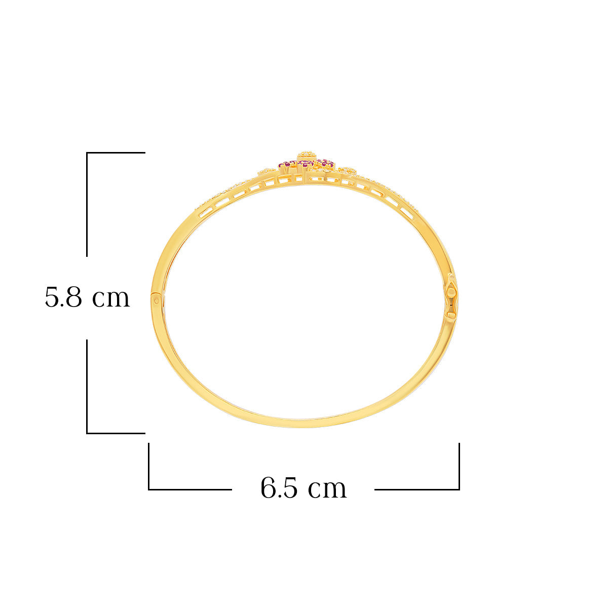 Charming Flower Motif Gold Bracelet