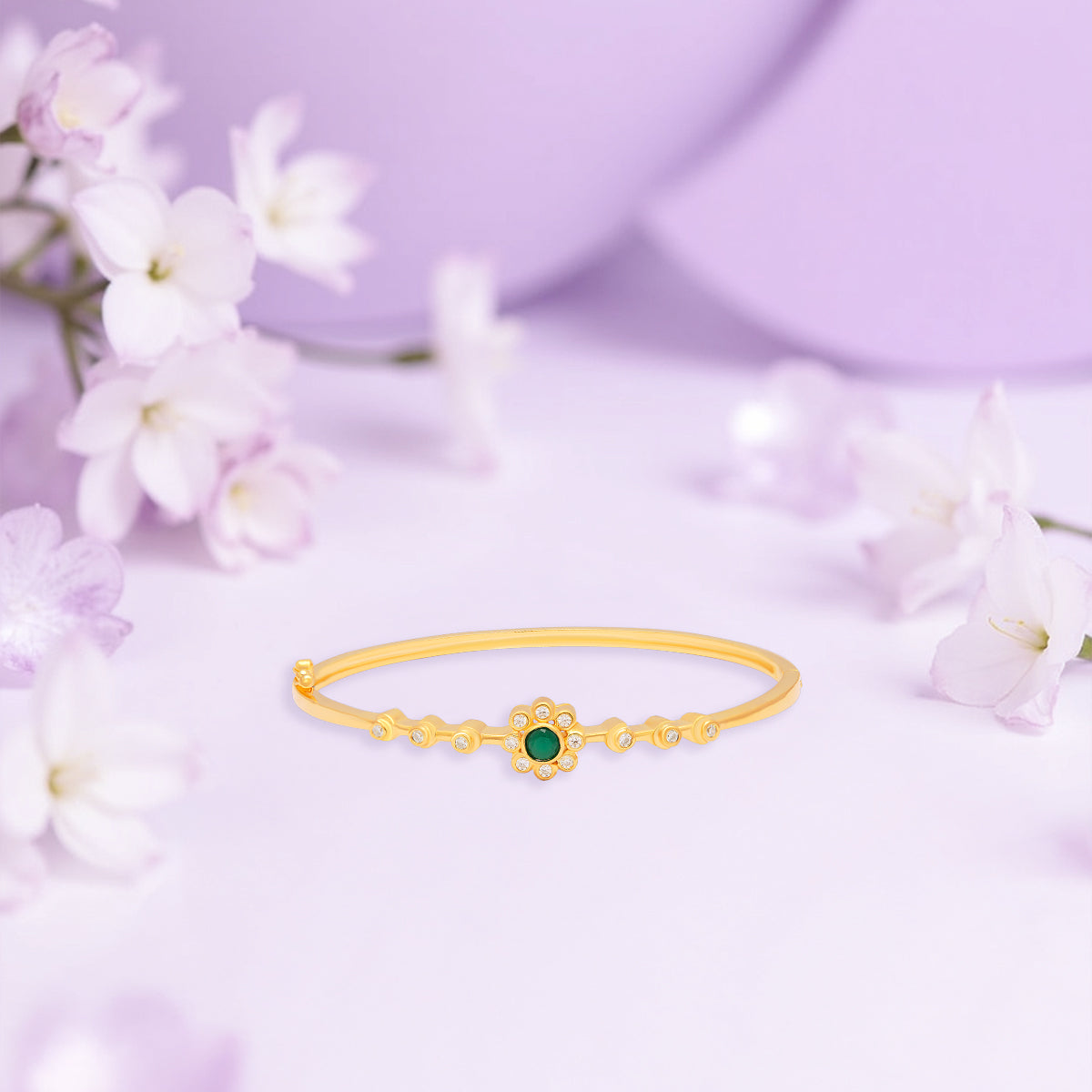 Golden Green Stone Bracelet
