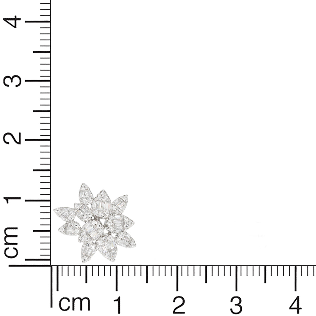 Sterling Silver Swirling Zircon Earrings