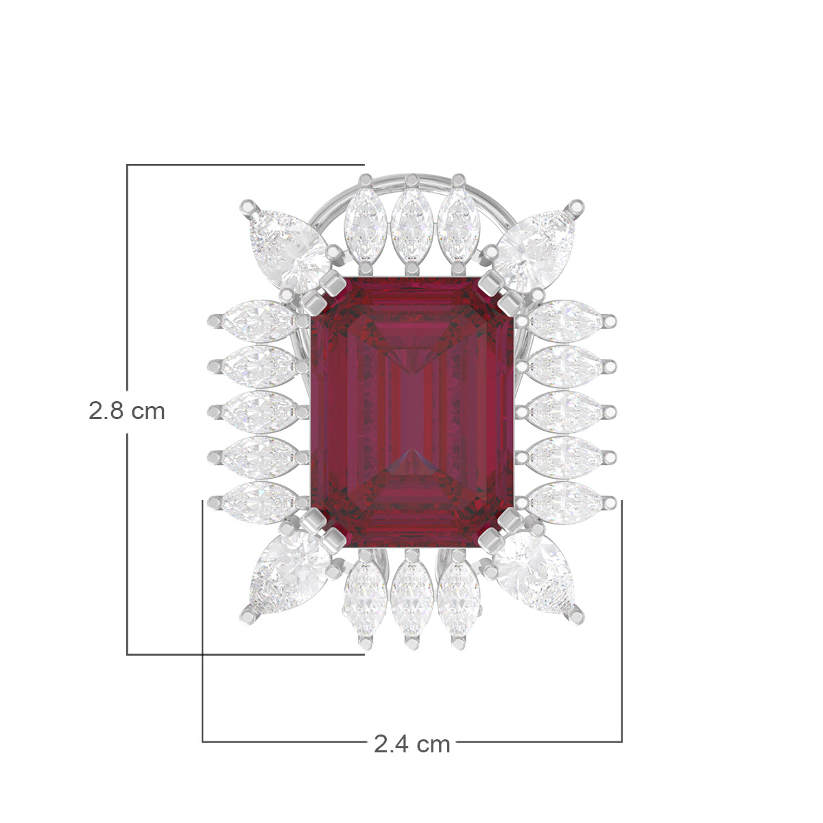 Fiery Ruby Radiance Studs