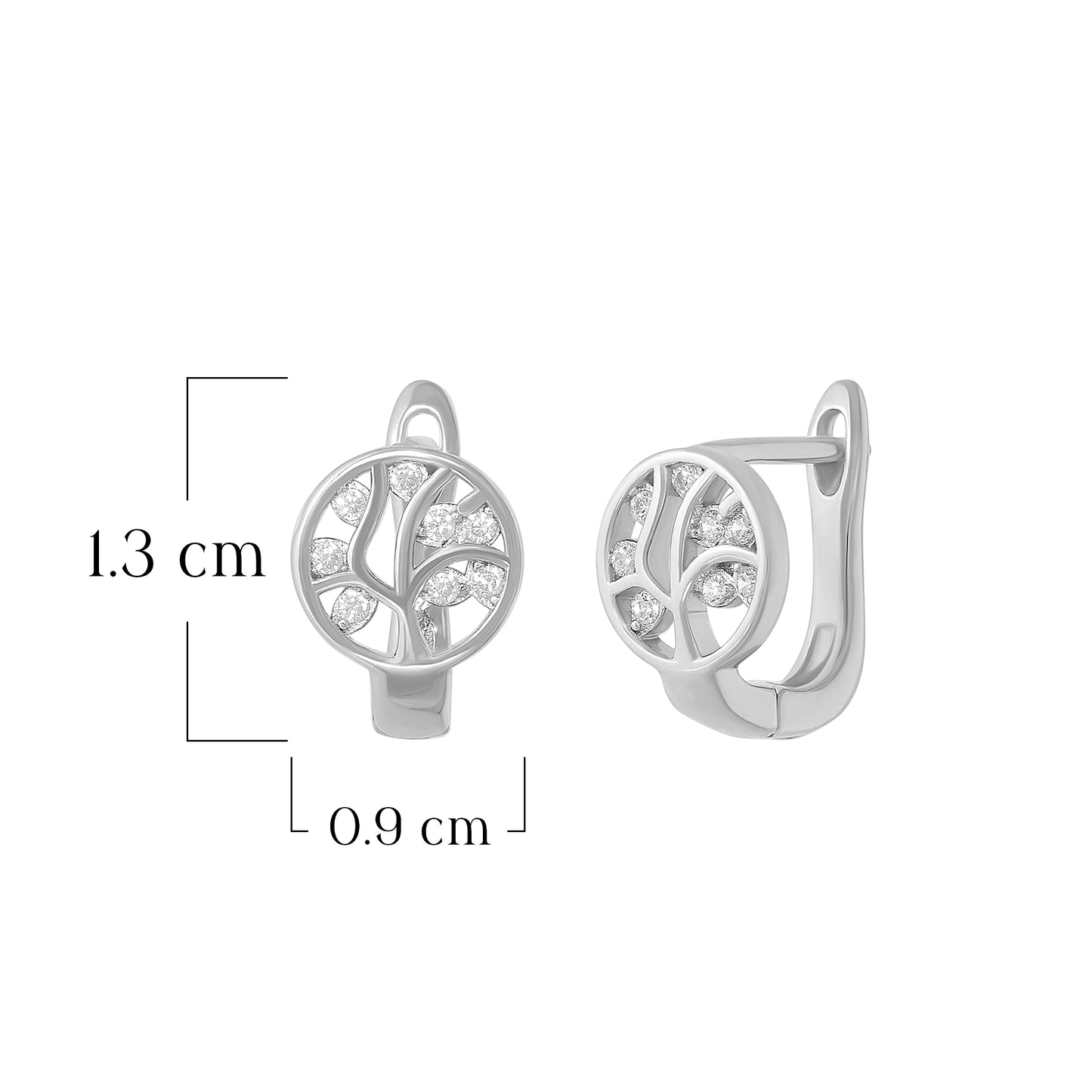 Stylish Round Cutwork Charm Earrings