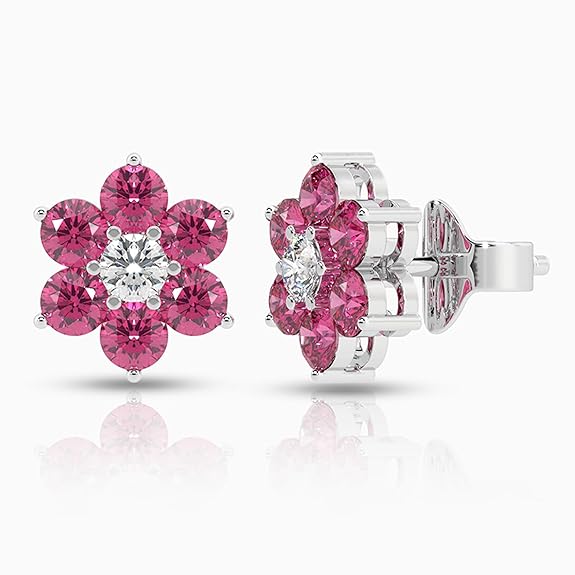 Pink Halo Stud Earrings