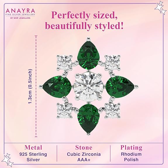 Regal Green Elegance Stud Earrings