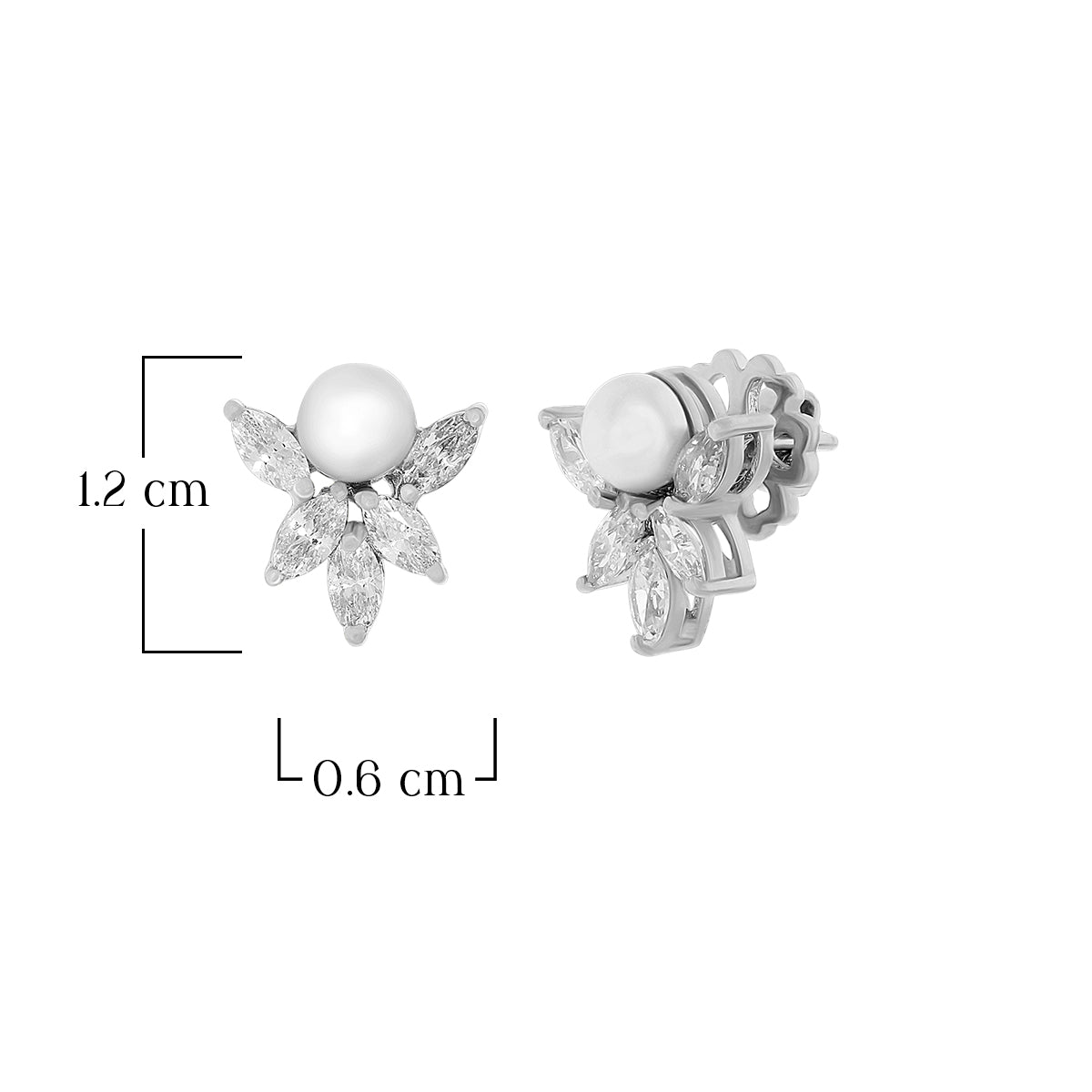 Pearl Petal Style Earrings