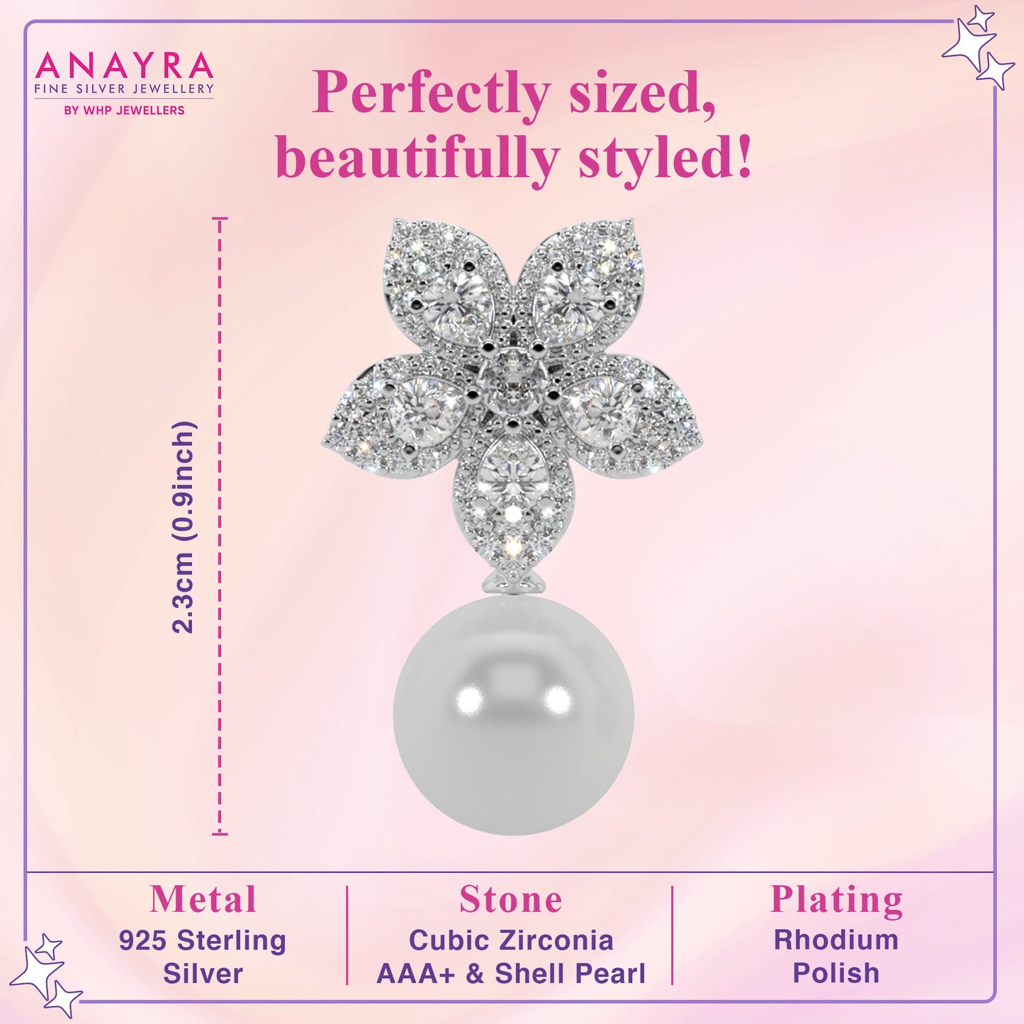 Eternal Bloom Silver Dangler