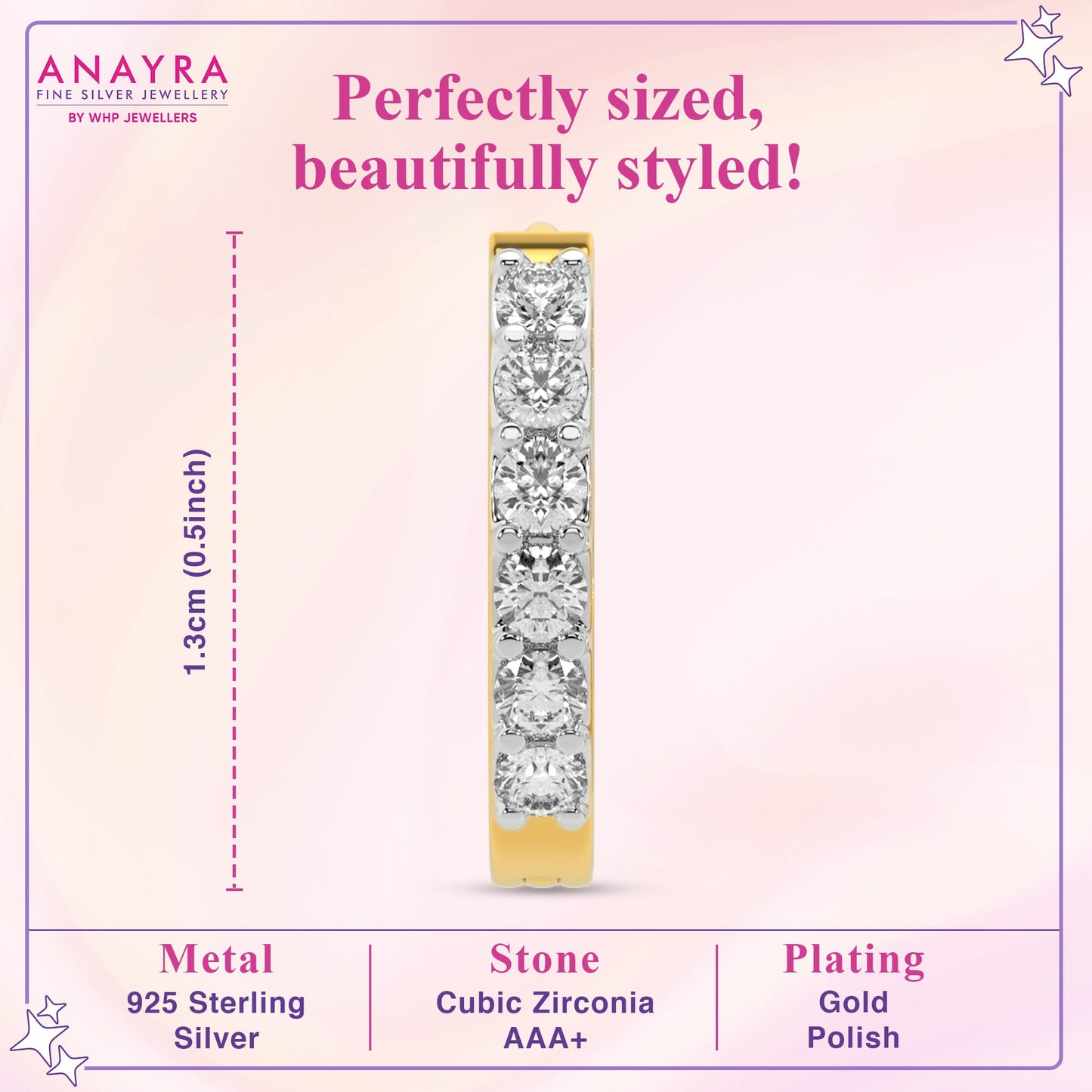 Elegant Diamond Huggie Earrings