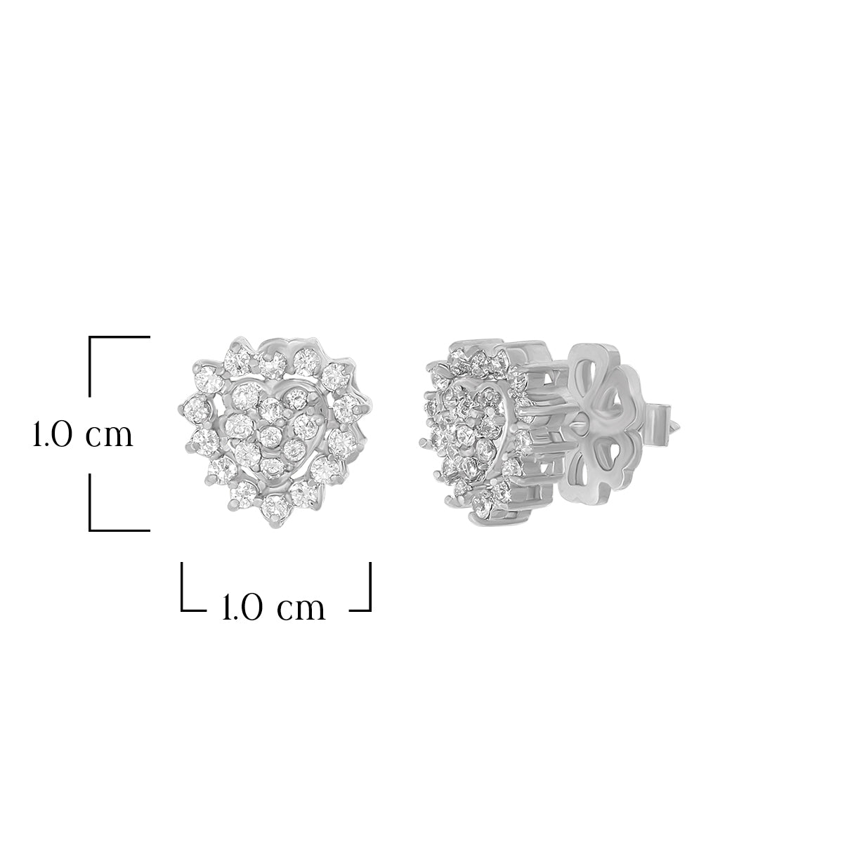 Heart Shape Stud Earrings