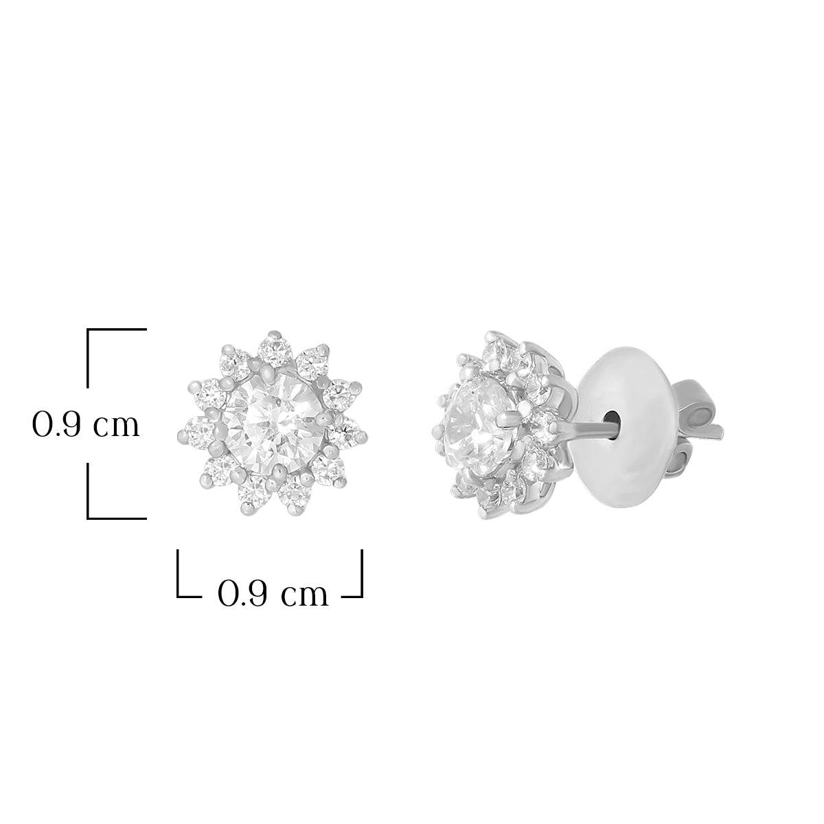 Sunburst Cluster Stud Earrings