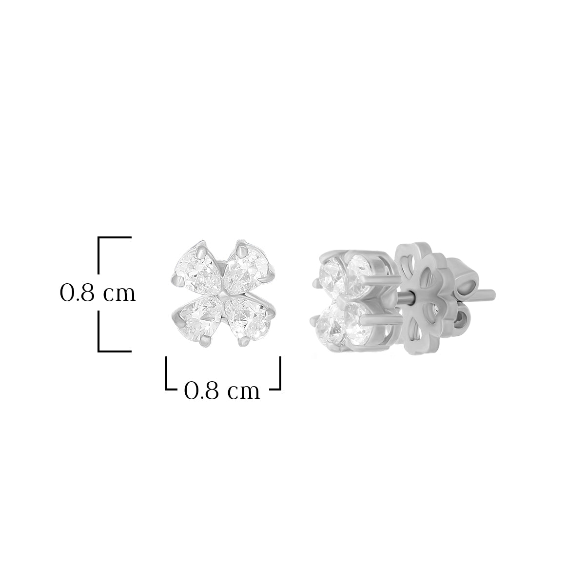 Clover Flower Stud Earrings