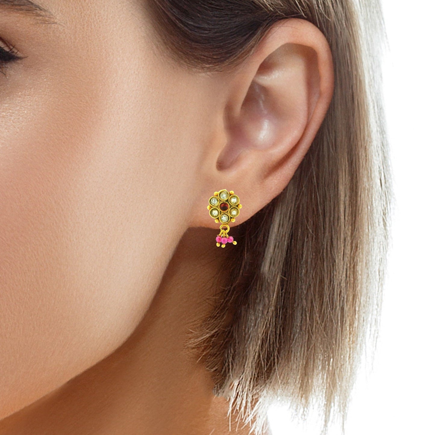 Traditional Multi-Stone Stud Earrings