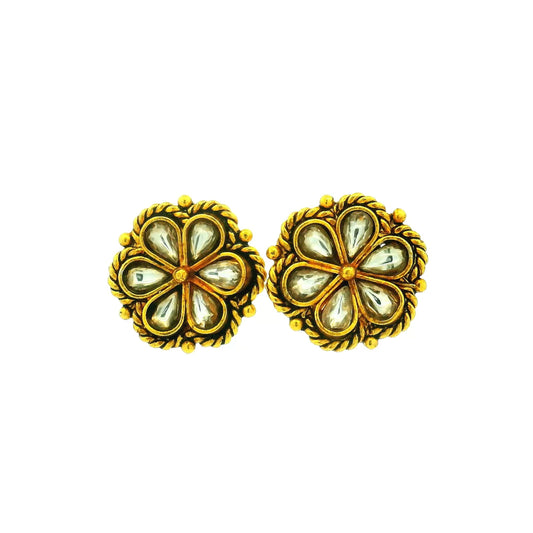 Royal Kundan Flower Studs