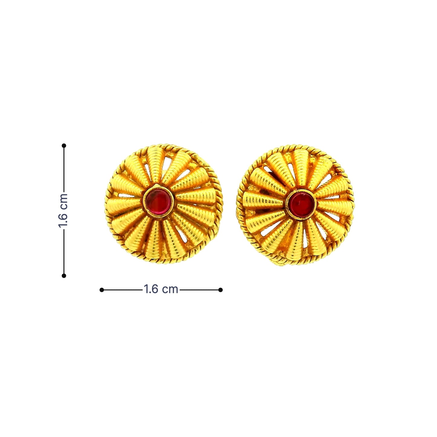 Traditional Ruby Stud Earrings