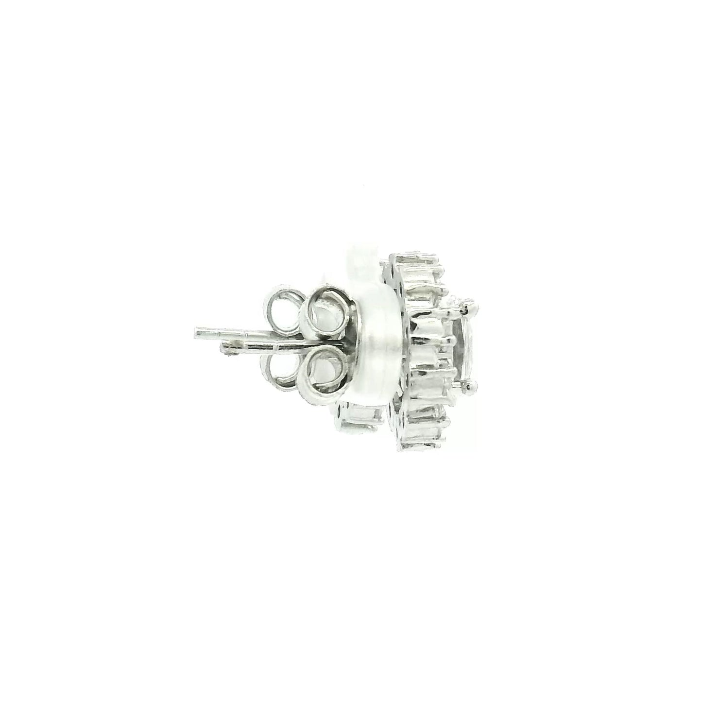 Silver Tone Oval Studs