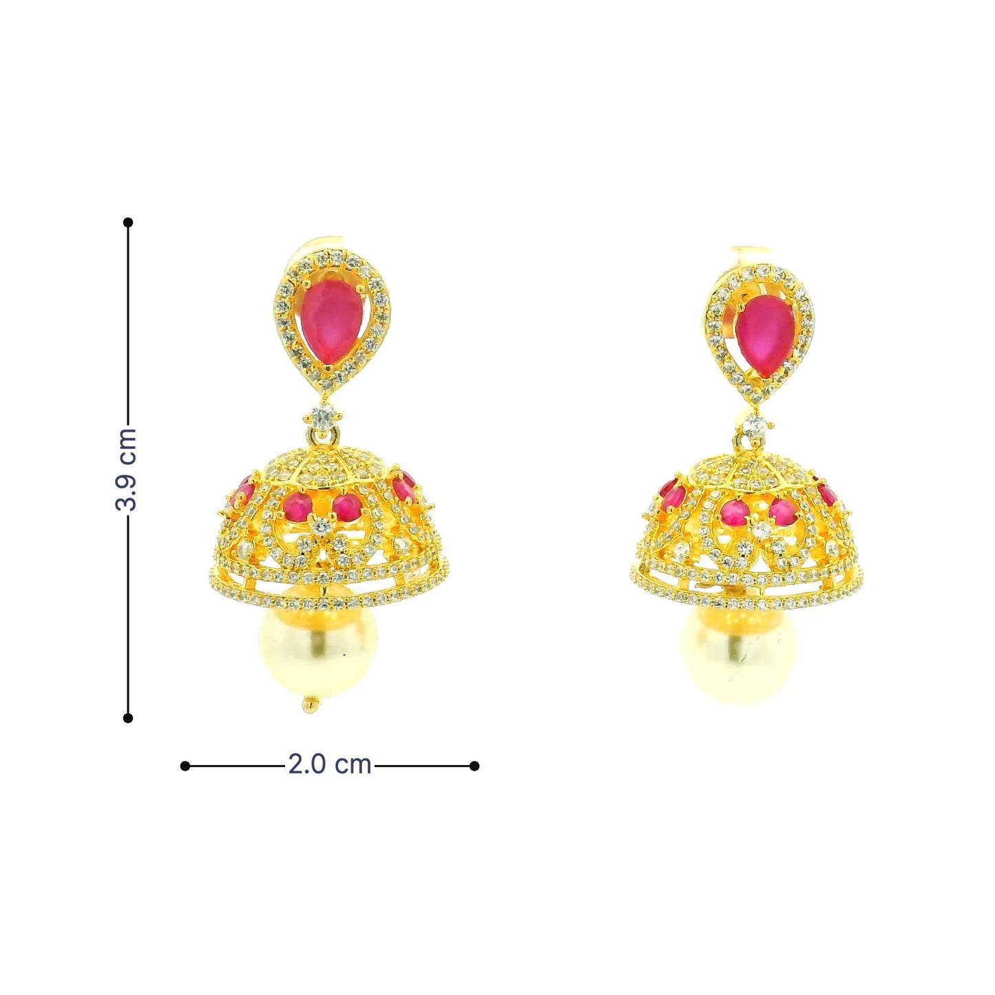 Dazzling Drop Gold Plated Earrings