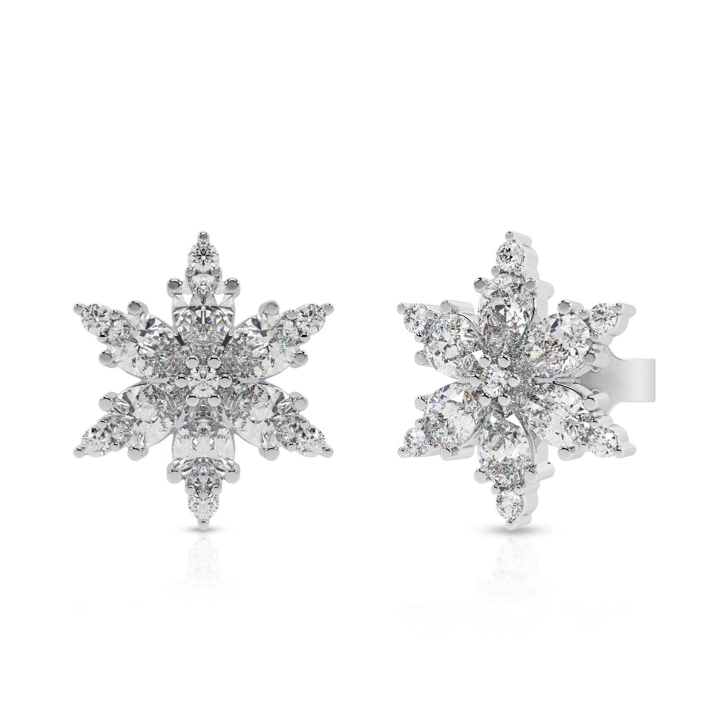 Elegant Crystal Snowflake Earrings