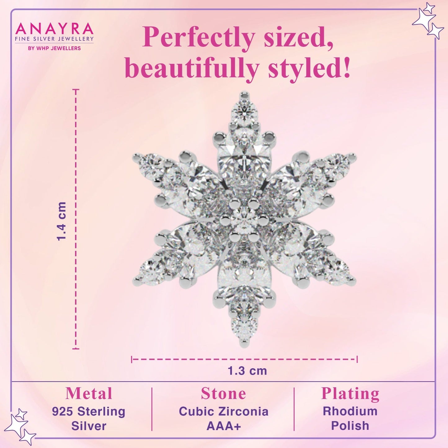 Elegant Crystal Snowflake Earrings
