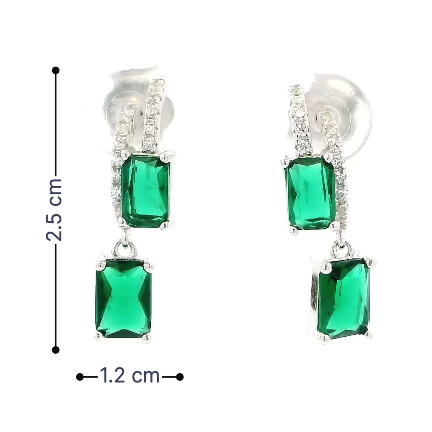 Emerald Shine Drop Earrings