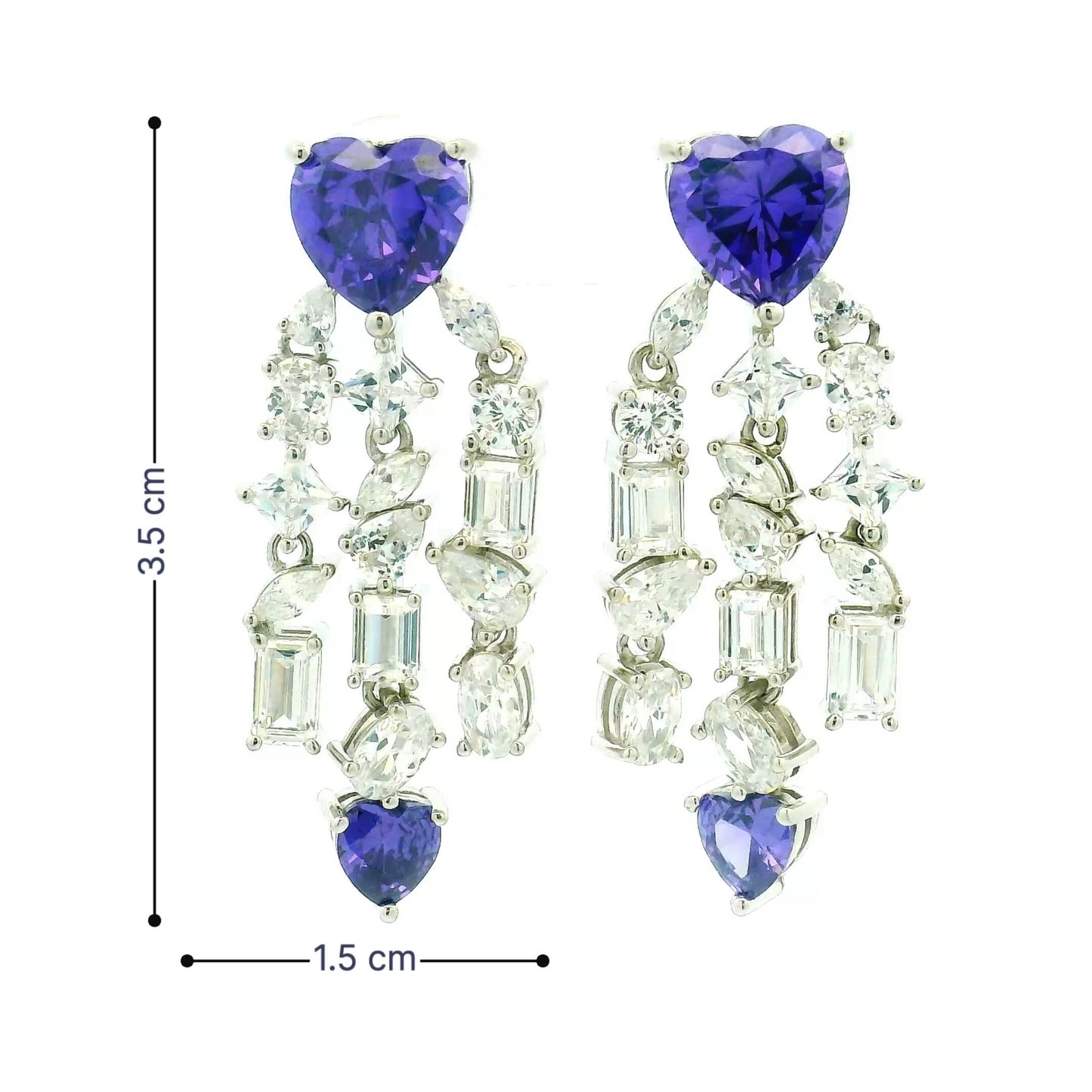Purple Heart Waterfall Dangles