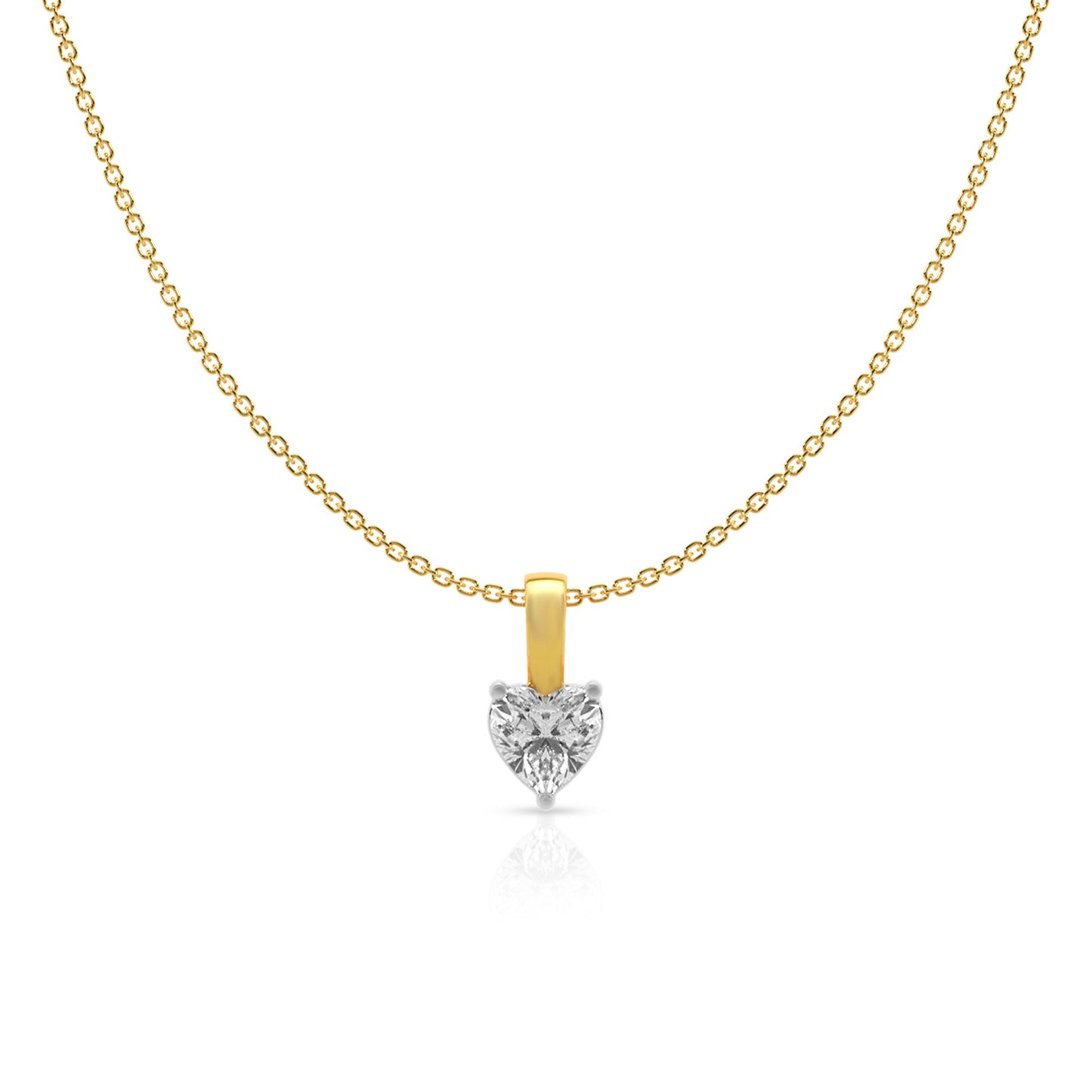 Elegant Heart-Shaped Diamond Pendant