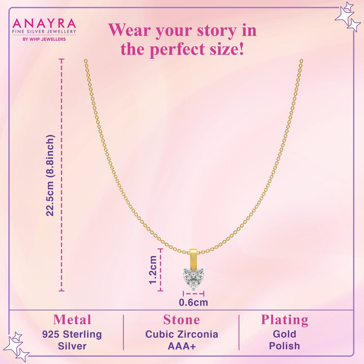 Elegant Heart-Shaped Diamond Pendant