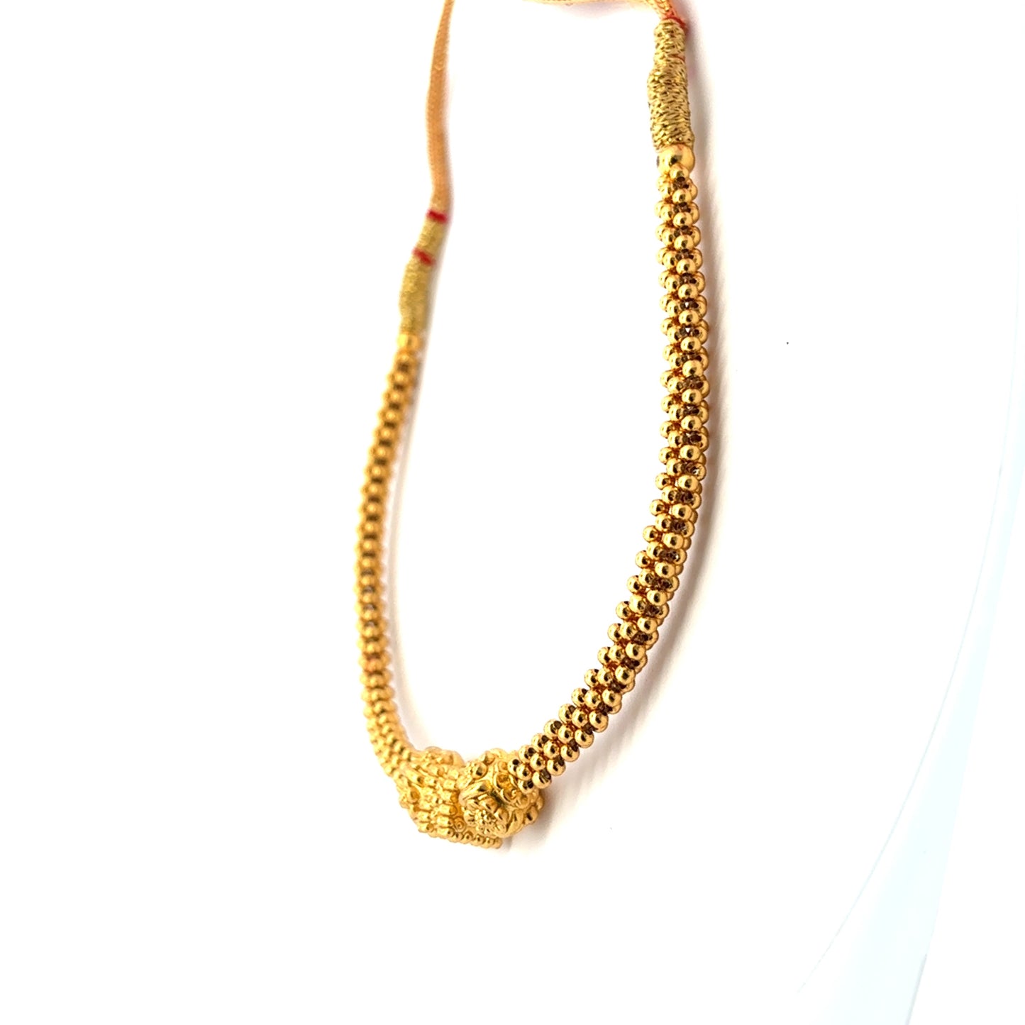 Classic Floral Bead Gold Necklace