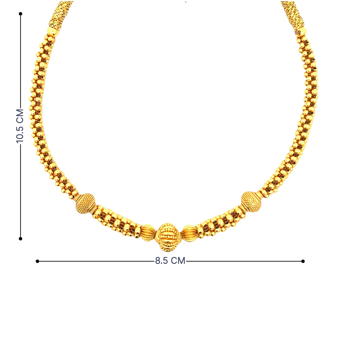 Golden Aura Beaded Gold Plated Necklace
