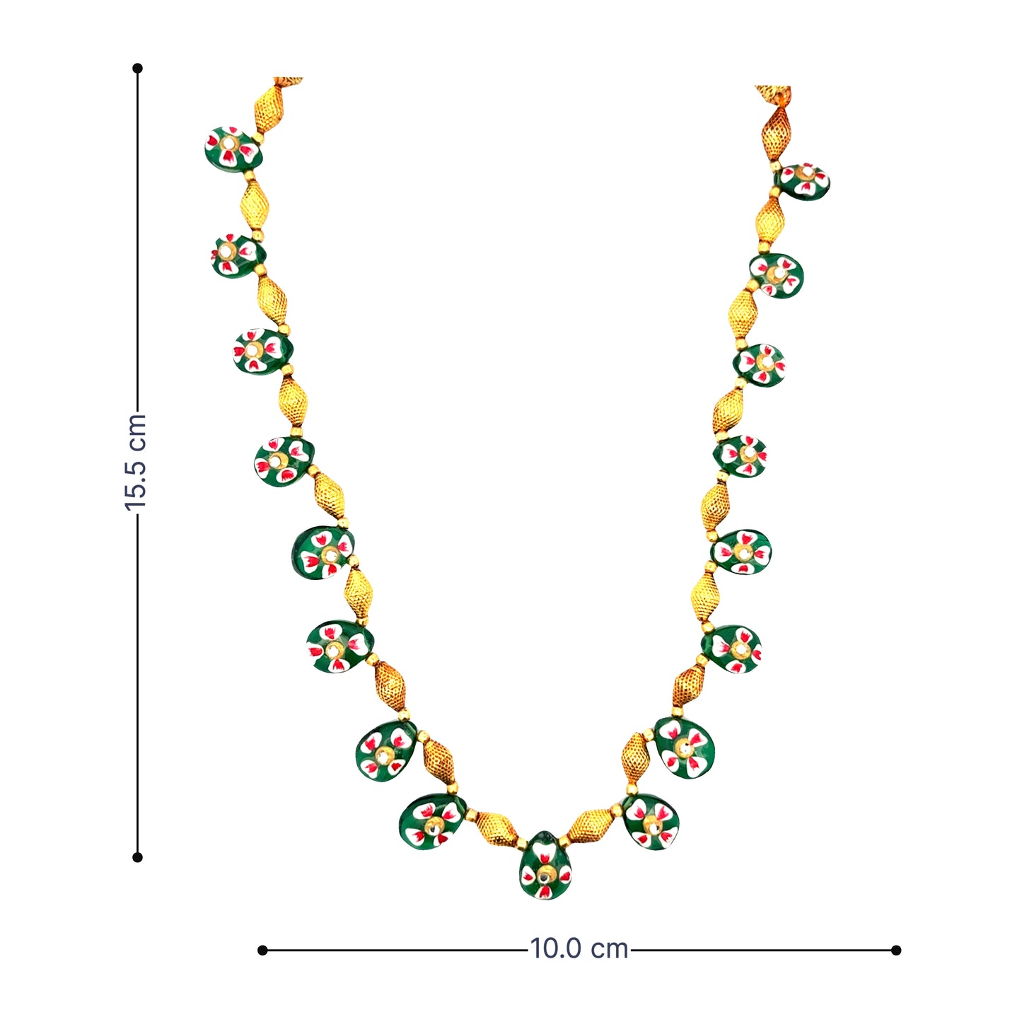 Green Floral Meenakari Necklace