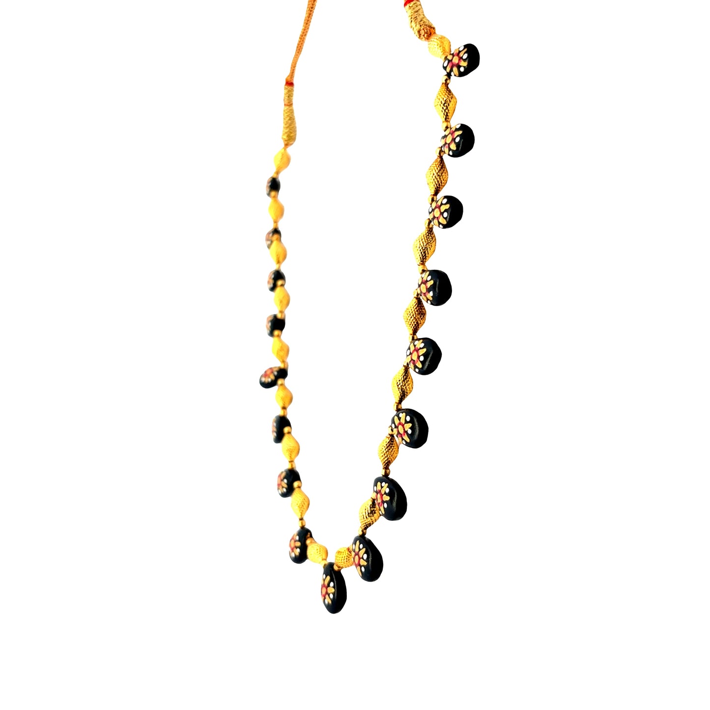 Black Blossom Meenakari Necklace