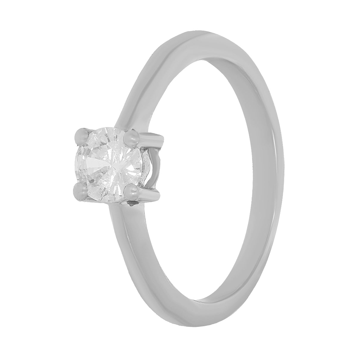 Dazzling Sterling Silver Diamond Ring