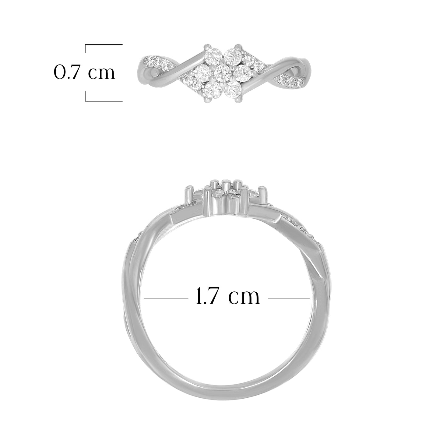 Floral Diamond Cluster Ring