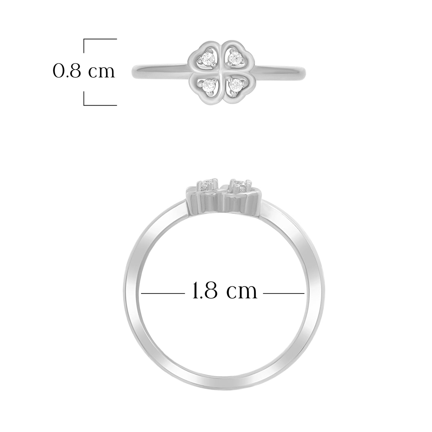 Petite Floral Charm Ring