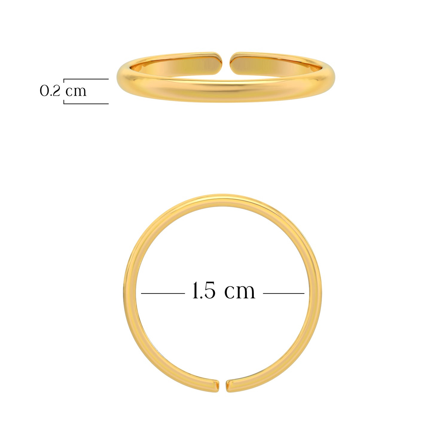 Simple Sleek Open Band Designer Ring