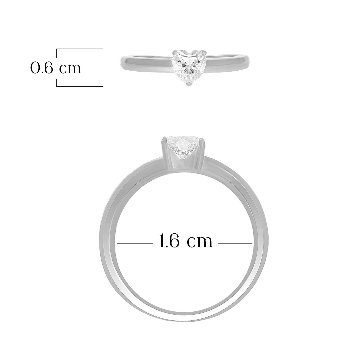 Charming Heart Design Ring