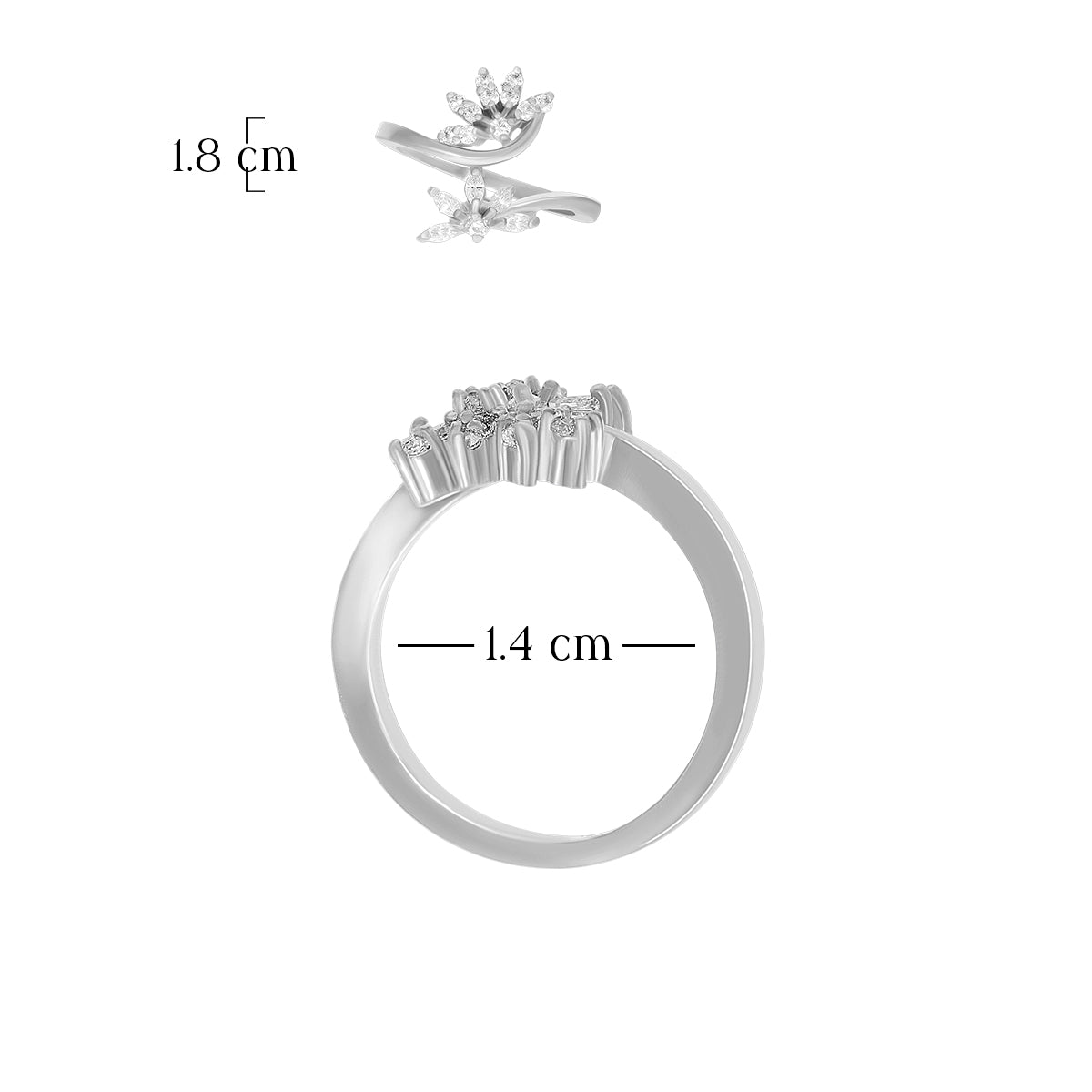 Delicate Twin Blossom Ring