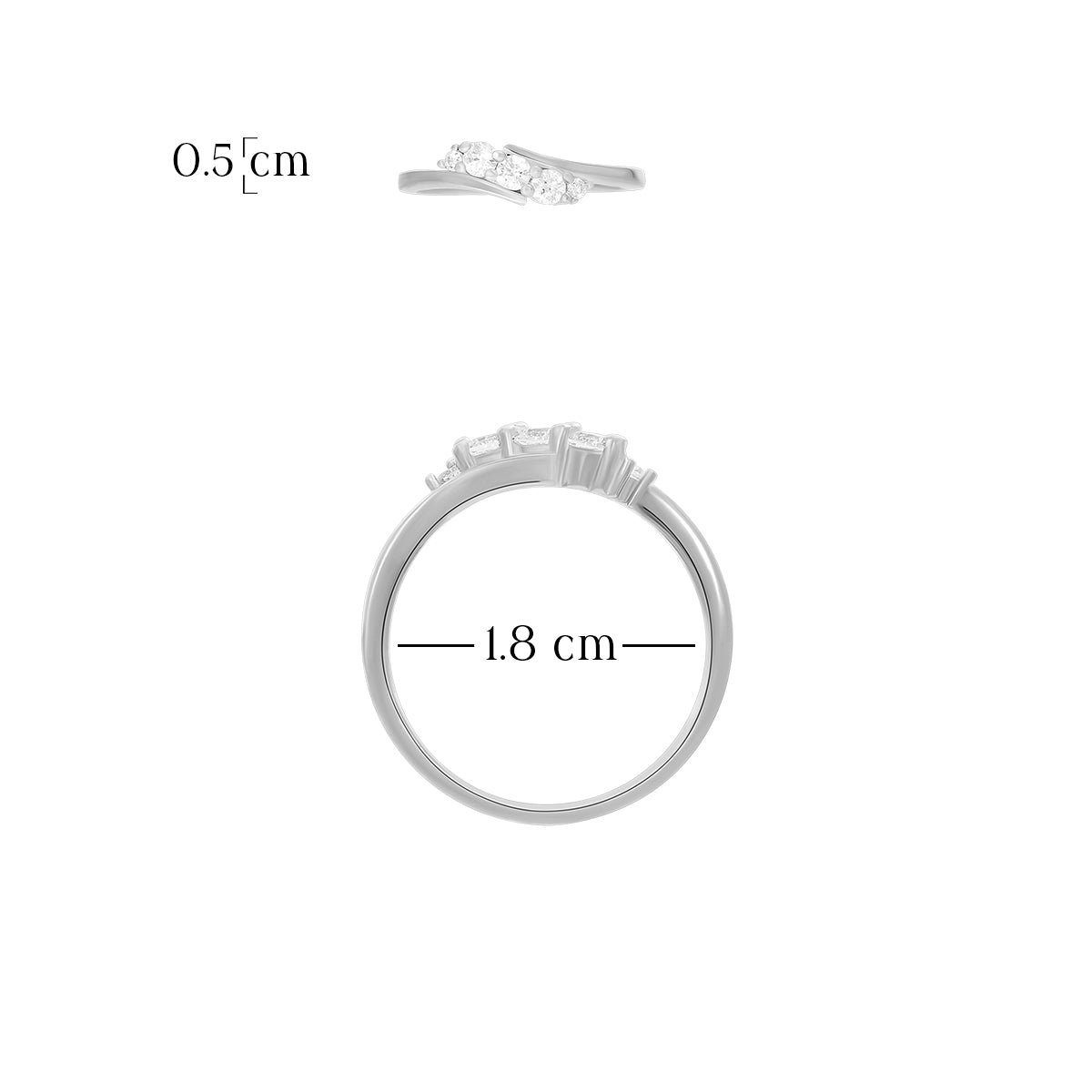 Triple Stone Design Ring
