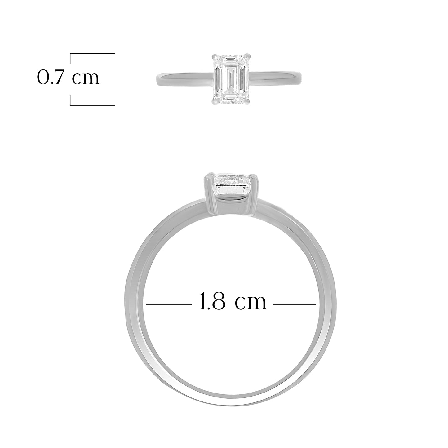 Timeless Emerald Shape Solitaire Ring