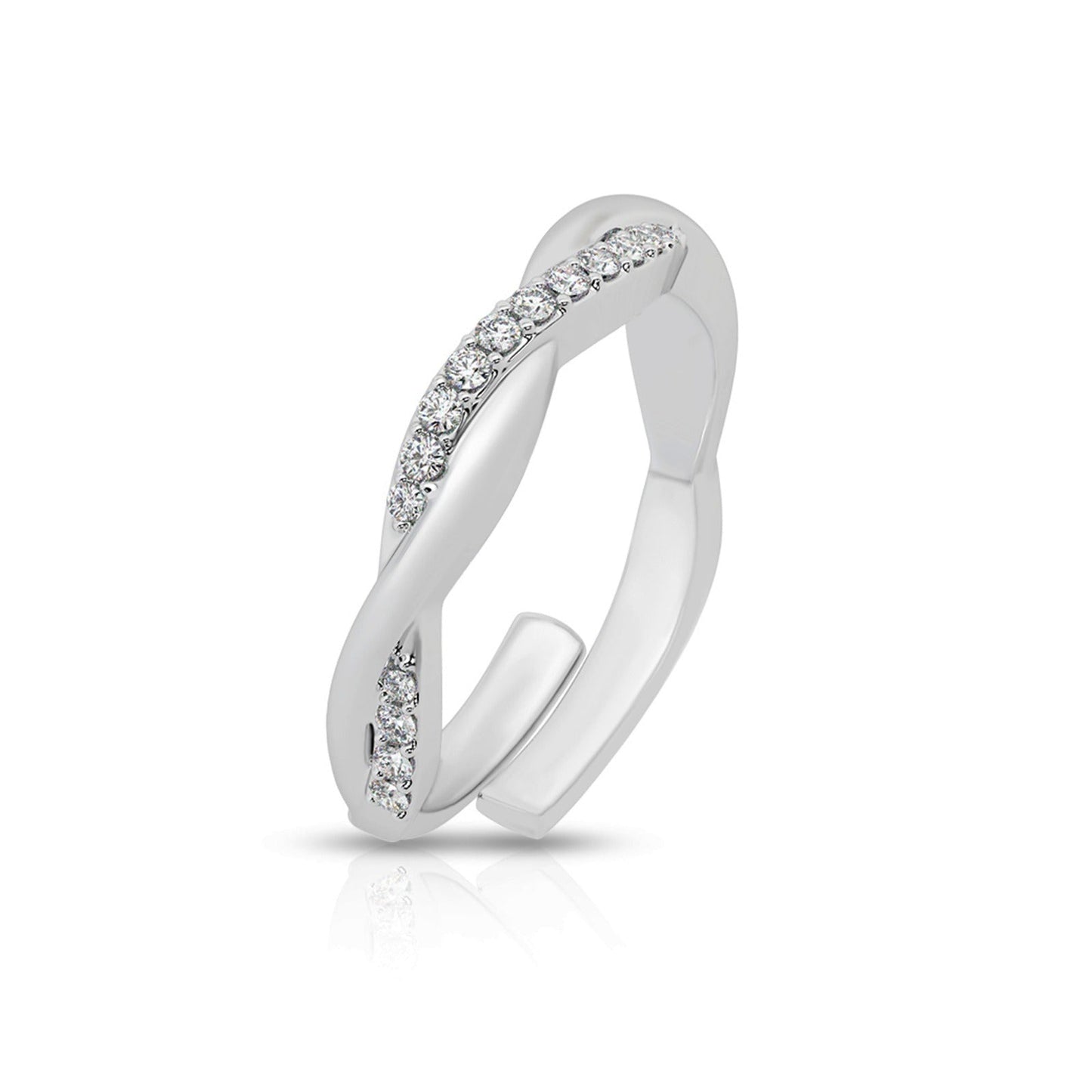 Radiant Spiral Diamond Ring
