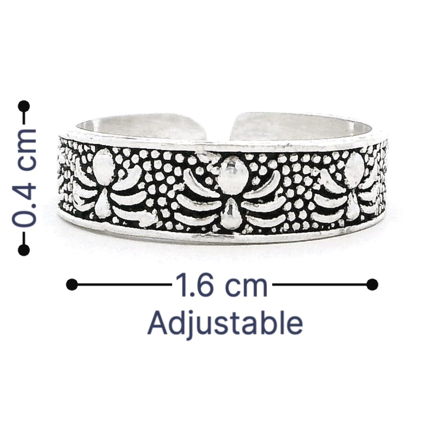 Stylish Ethnic Silver Toe Rings