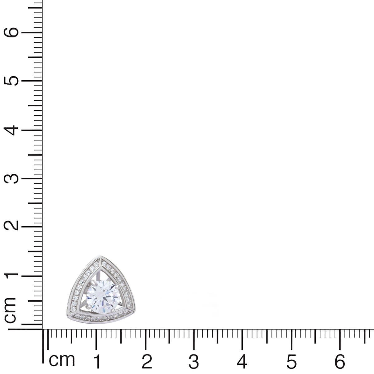 Alluring Trilliant Zirconia Stud Silver Earrings