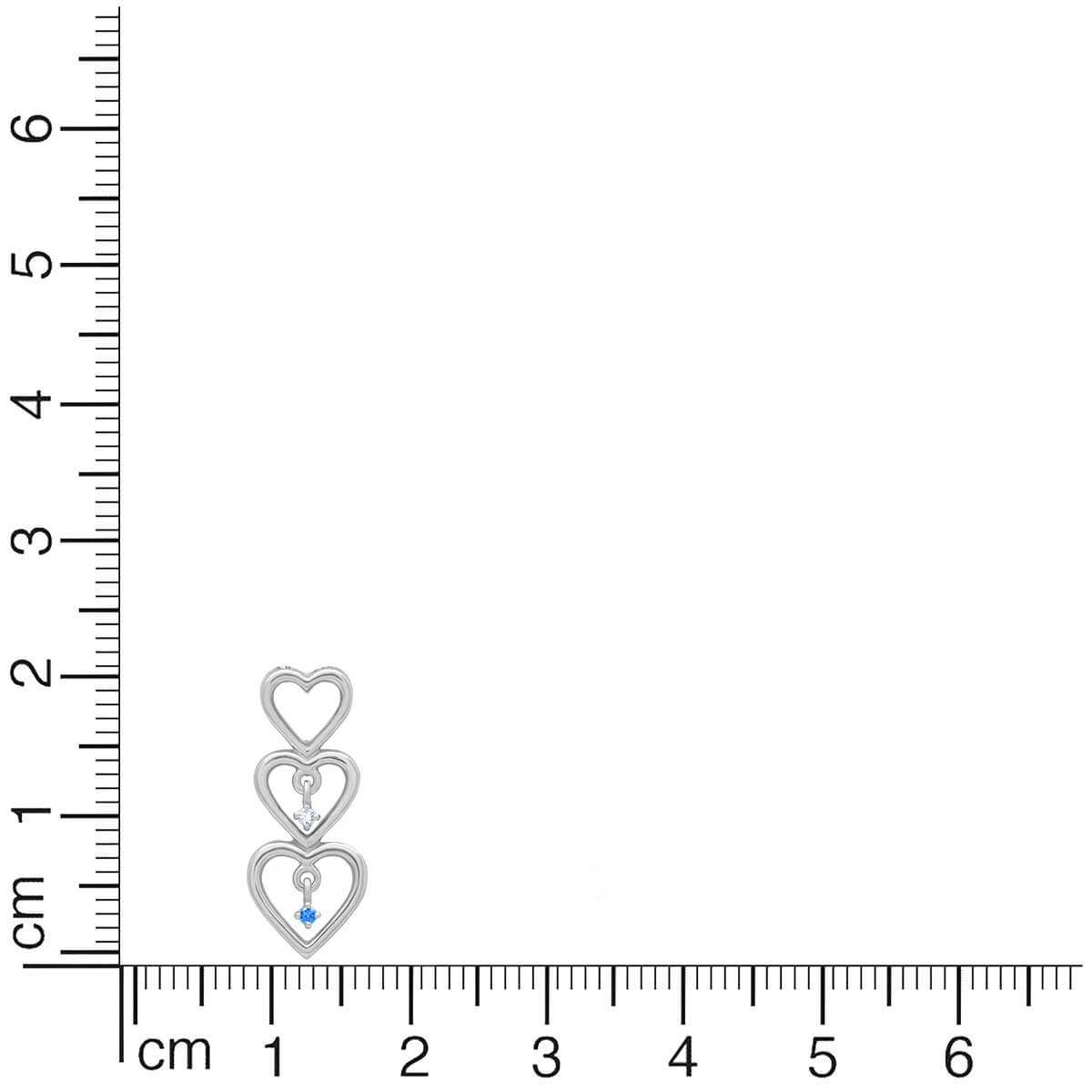 Silver Brilliant Hearts Pendant